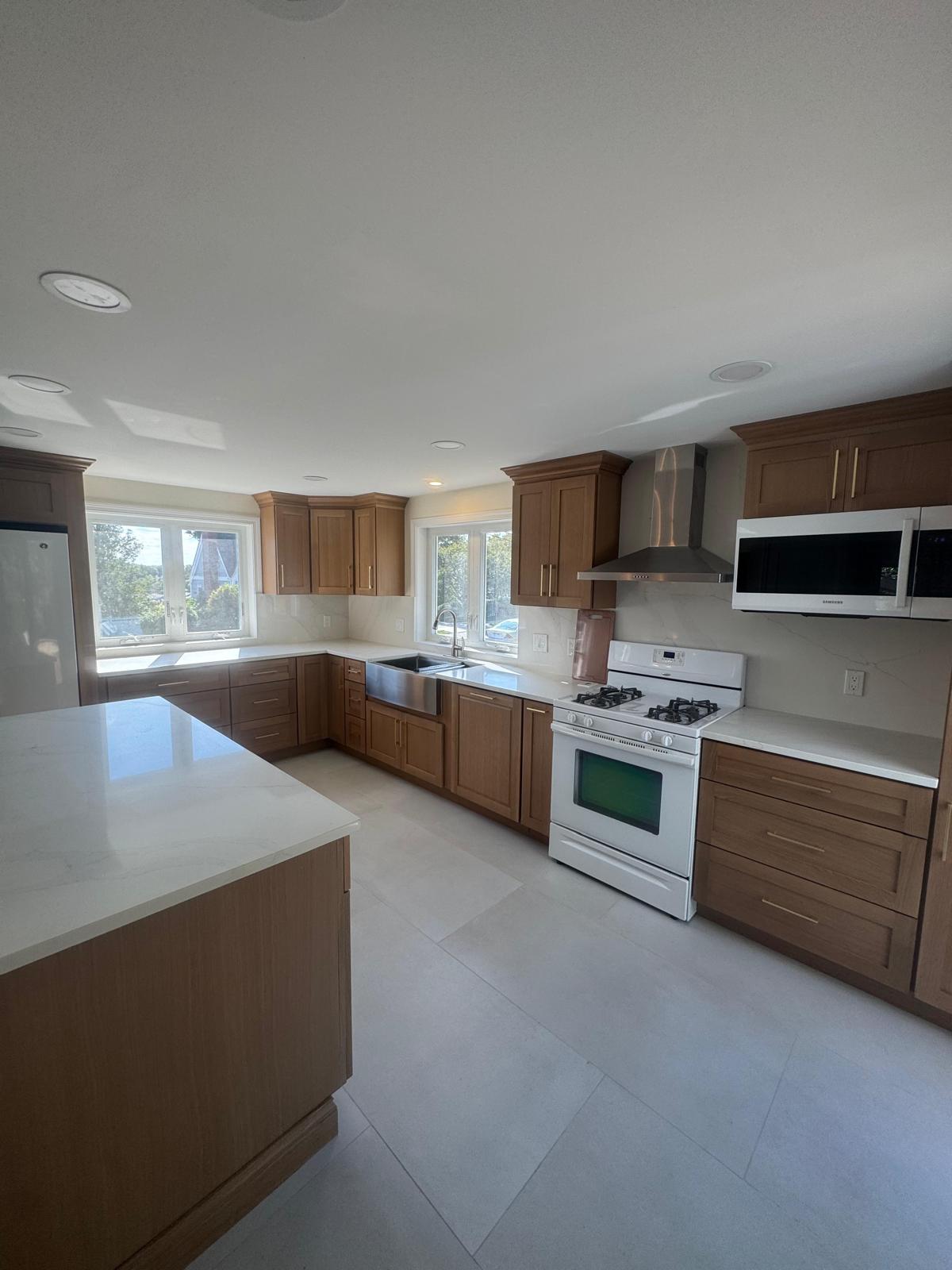 Bathroom after renovation dust cleaning